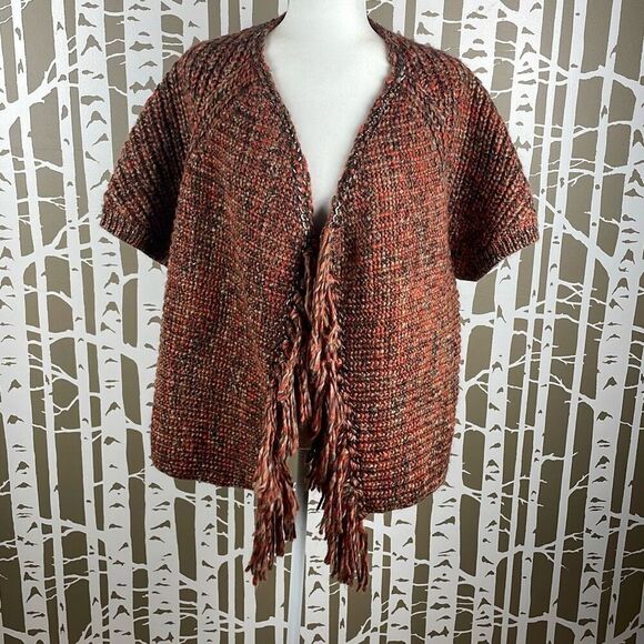 NWT Chico’s Katarina Hardware Fringe Short Sleeve Cardigan Sweater - Picture 13 of 13